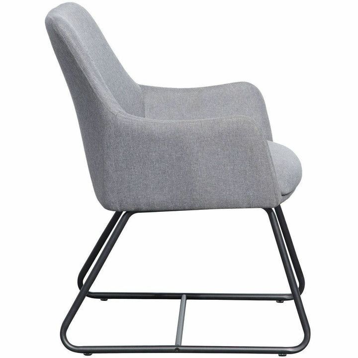 Image of Lorell Guest Chair, Flannel Fabric, 25-1/8"x26-1/8"x33-1/2", Gray
