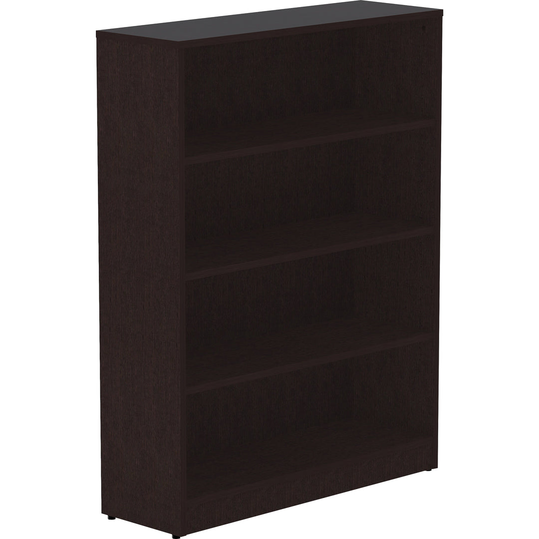 Image of Lorell Bookcase, 4-Shelf, 3 Adj Shelves, 36"x12"x48", Espresso