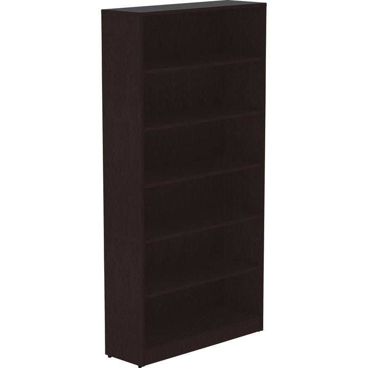 Image of Lorell Bookcase, 6-Shelf, 5 Adj Shelves, 36"x12"x72", Espresso