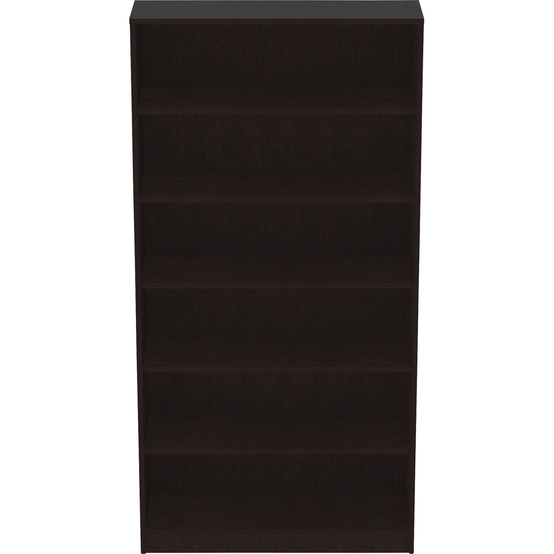 Image of Lorell Bookcase, 6-Shelf, 5 Adj Shelves, 36"x12"x72", Espresso