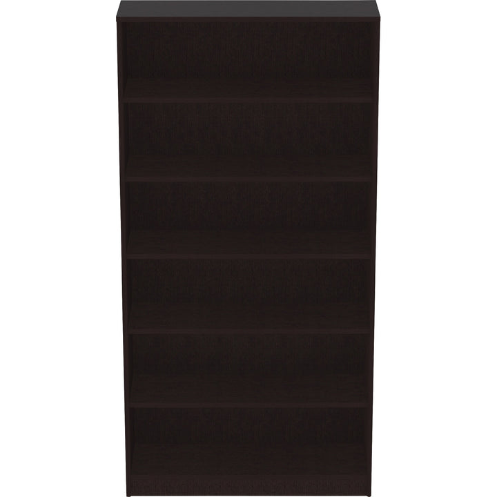 Image of Lorell Bookcase, 6-Shelf, 5 Adj Shelves, 36"x12"x72", Espresso