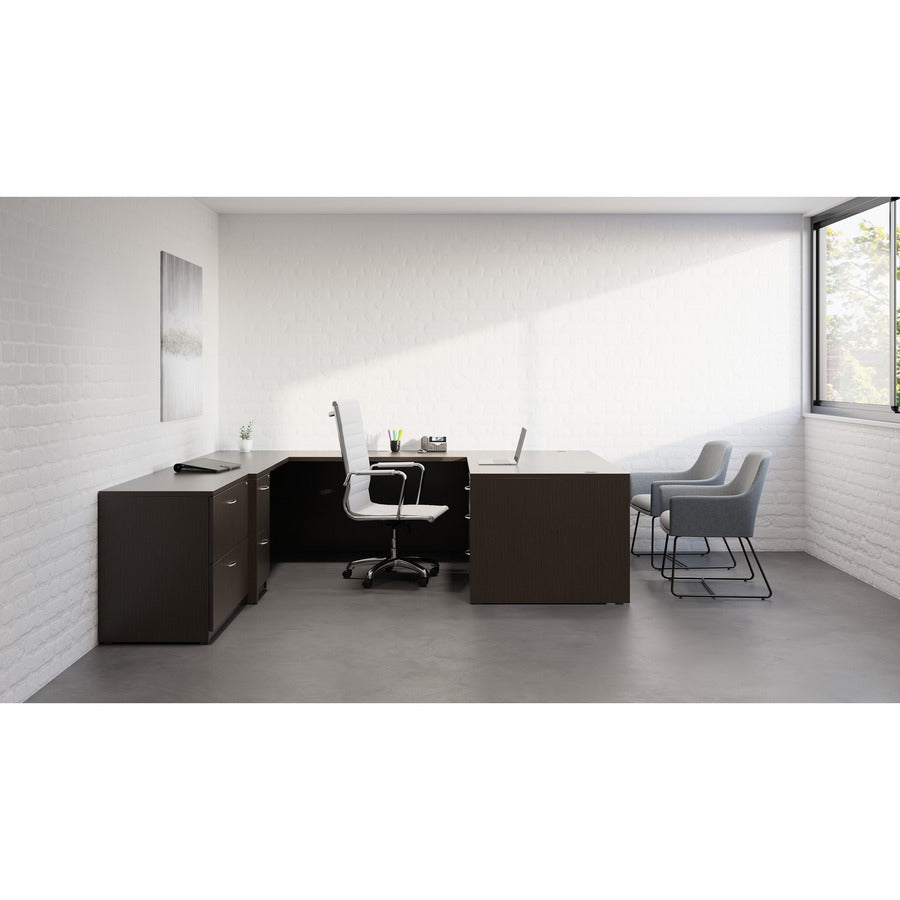 Image of Lorell Credenza Shell, Laminate, 72"x24"x29-1/2", Espresso