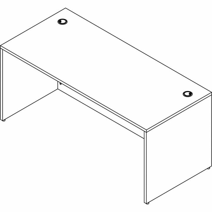 Image of Lorell Desk Shell, Rectangular, 66"x30"x29-1/2", Espresso