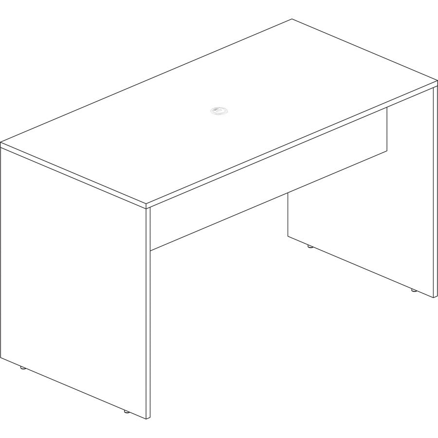 Image of Lorell 69660 Essentials Series Standing-Height Table, 41.3" H x 72" W x 36" Depth, Band Edge, 1 Each
