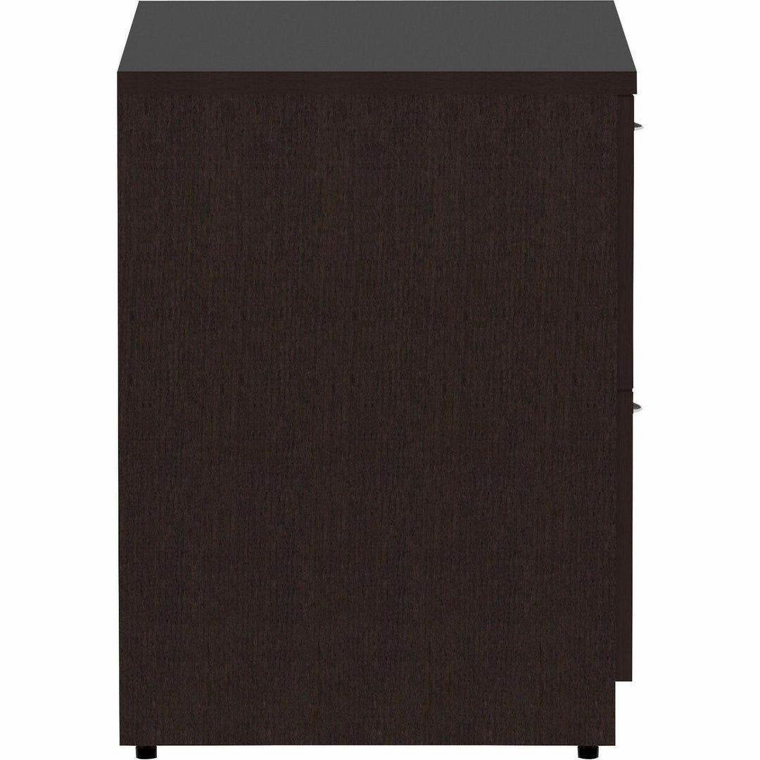 Image of Lorell Lateral File, 2 Drawer, Locking, 36"x22"x29-1/2", Espresso