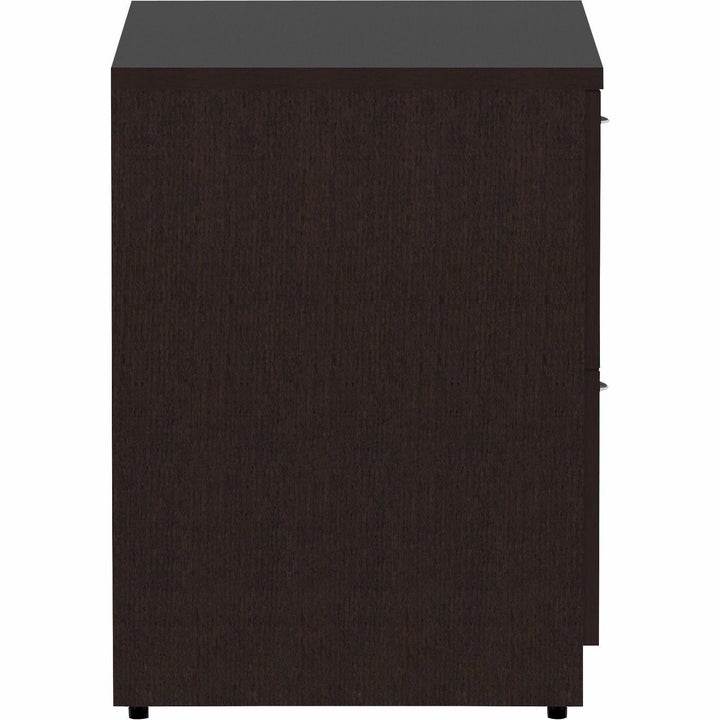 Image of Lorell Lateral File, 2 Drawer, Locking, 36"x22"x29-1/2", Espresso