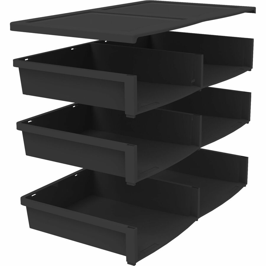 Image of Storex Literature Organizer, 13-3/5"Wx20-1/2"Lx8-7/10"H, Black