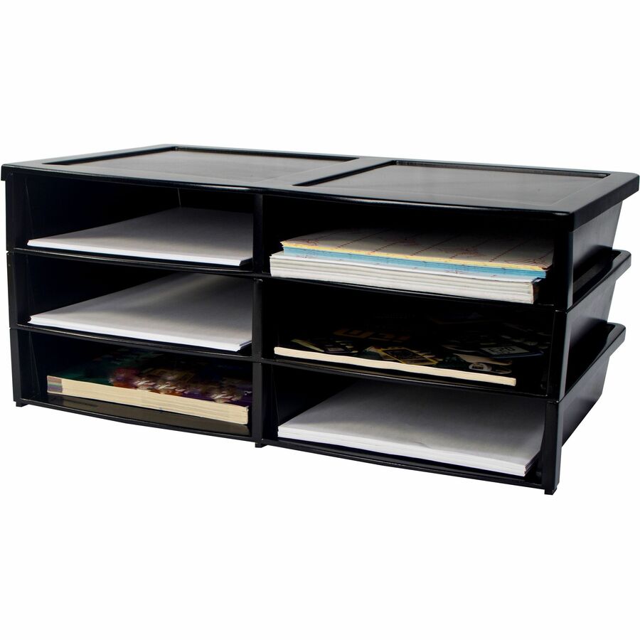 Image of Storex Literature Organizer, 13-3/5"Wx20-1/2"Lx8-7/10"H, Black