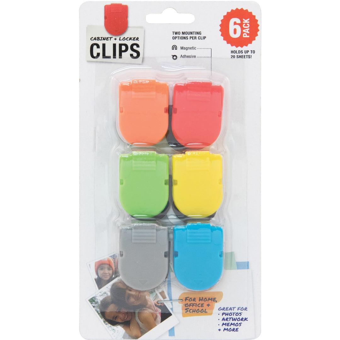 Image of Advantus Clip, Magnetic, 1/2"Wx1"Lx1-2/5"H, 6/PK, Assorted