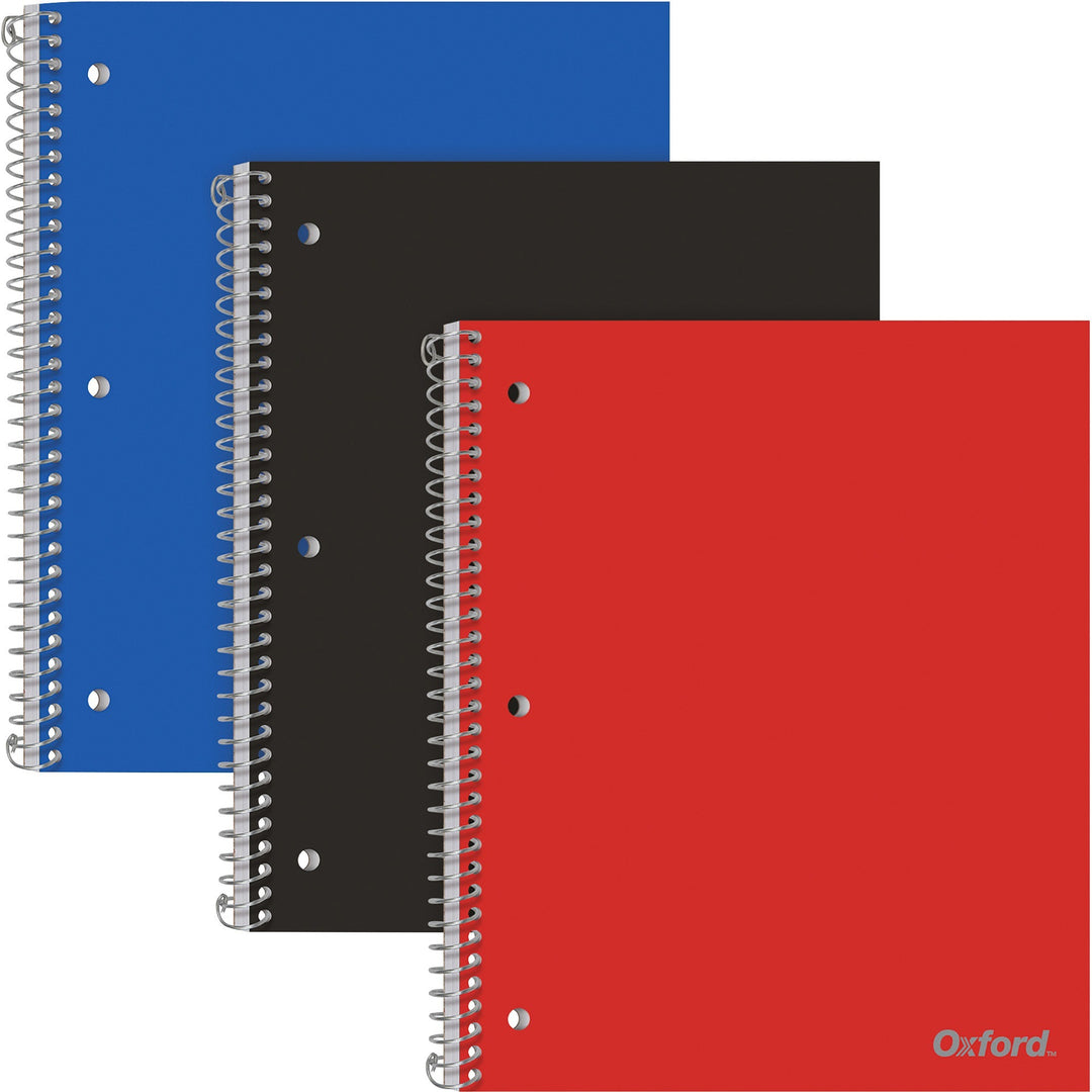 Image of Tops Notebook, 1-Sub, 100-Sht, 8-1/2"Wx10-1/2"Lx3/10"H, 3/PK, AST