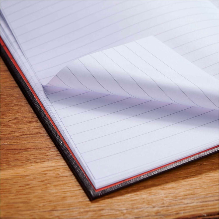 Image of Black N' Red/John Dickinson Notebook, Casebound, 8-1/2"Wx1-7/10"Lx12"H, 3/PK, Black/Red