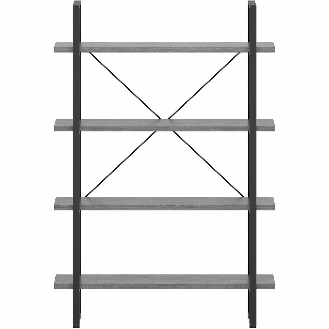 Image of Lorell Bookshelf,4 Shelves,Melamine/Steel,39.4"x11.8"x57.5",CCL