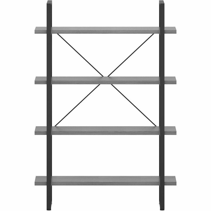Image of Lorell Bookshelf,4 Shelves,Melamine/Steel,39.4"x11.8"x57.5",CCL