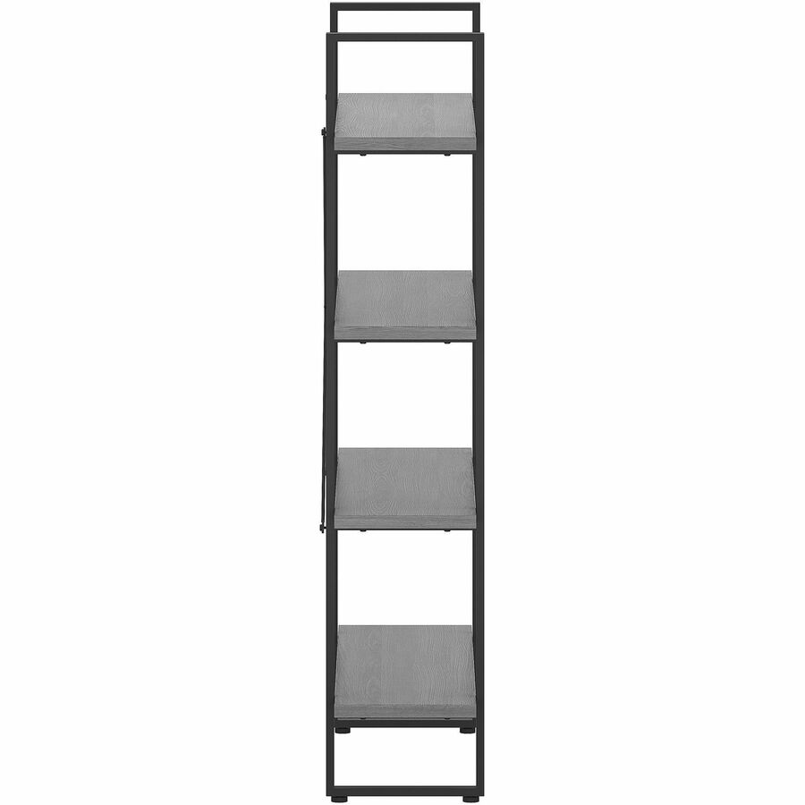 Image of Lorell Bookshelf,4 Shelves,Melamine/Steel,39.4"x11.8"x57.5",CCL