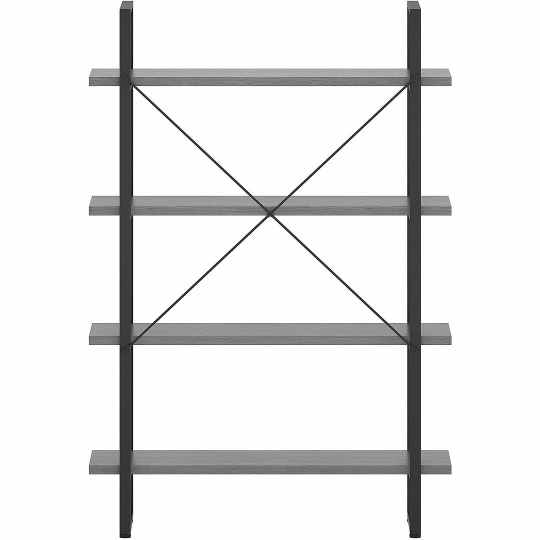 Image of Lorell Bookshelf,4 Shelves,Melamine/Steel,39.4"x11.8"x57.5",CCL