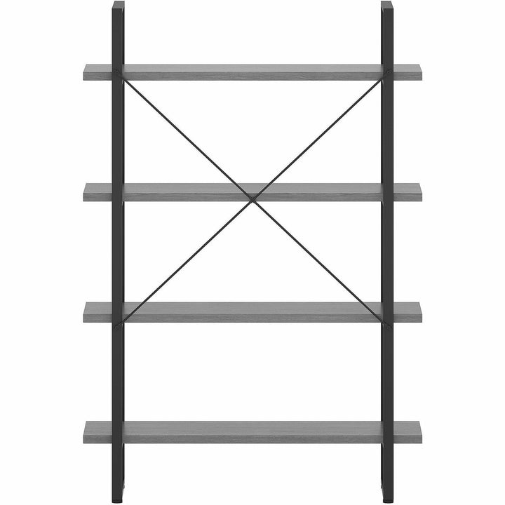 Image of Lorell Bookshelf,4 Shelves,Melamine/Steel,39.4"x11.8"x57.5",CCL