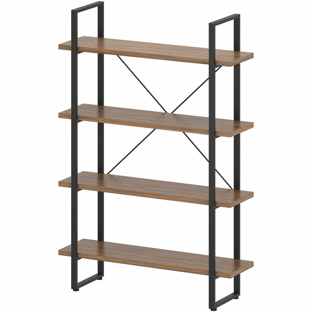 Image of Lorell Bookshelf,4 Shelves,Melamine/Steel,39.4"x11.8"x57.5",WT