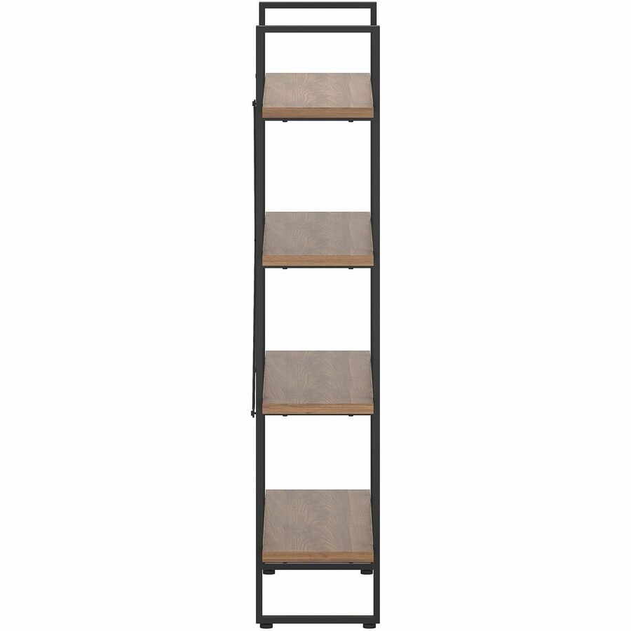 Image of Lorell Bookshelf,4 Shelves,Melamine/Steel,39.4"x11.8"x57.5",WT