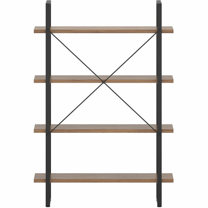 Image of Lorell Bookshelf,4 Shelves,Melamine/Steel,39.4"x11.8"x57.5",WT