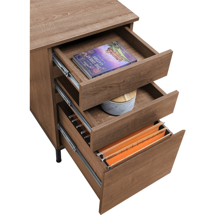 Image of Lorell 97615 SOHO Desk with Side Drawers