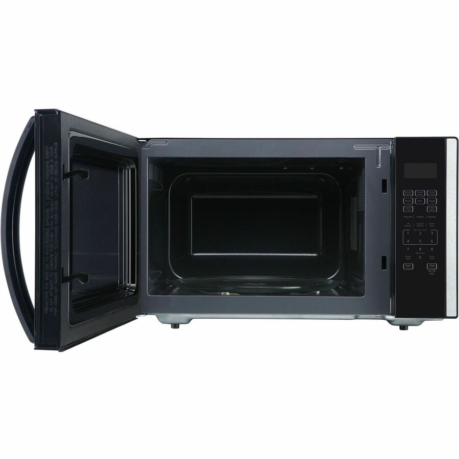 Image of Lorell Microwave, 1.6 cu ft, 21-3/4"Wx19-1/10"Lx12-9/10"H, BK/SR