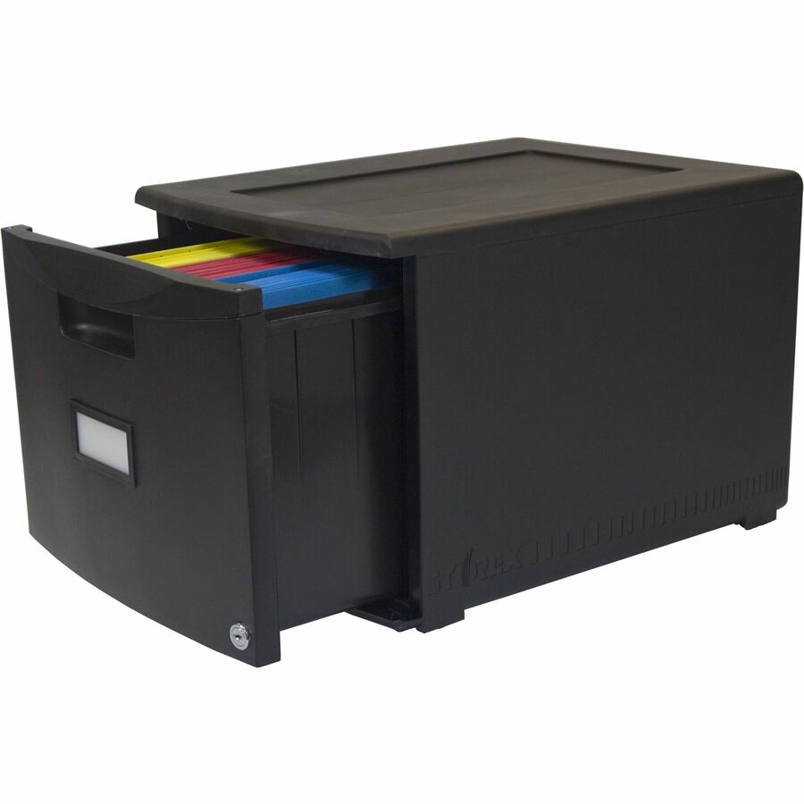 Image of Storex Filing Drawer, Stackable, 14-3/4"Wx18-1/4"Lx12-3/4"H, Black