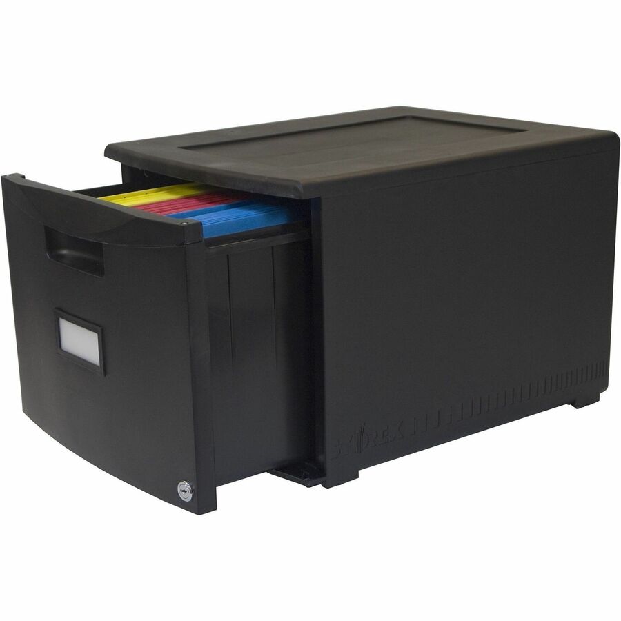 Image of Storex Filing Drawer, Stackable, 14-3/4"Wx18-1/4"Lx12-3/4"H, Black