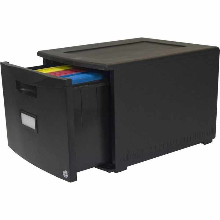 Image of Storex Filing Drawer, Stackable, 14-3/4"Wx18-1/4"Lx12-3/4"H, Black