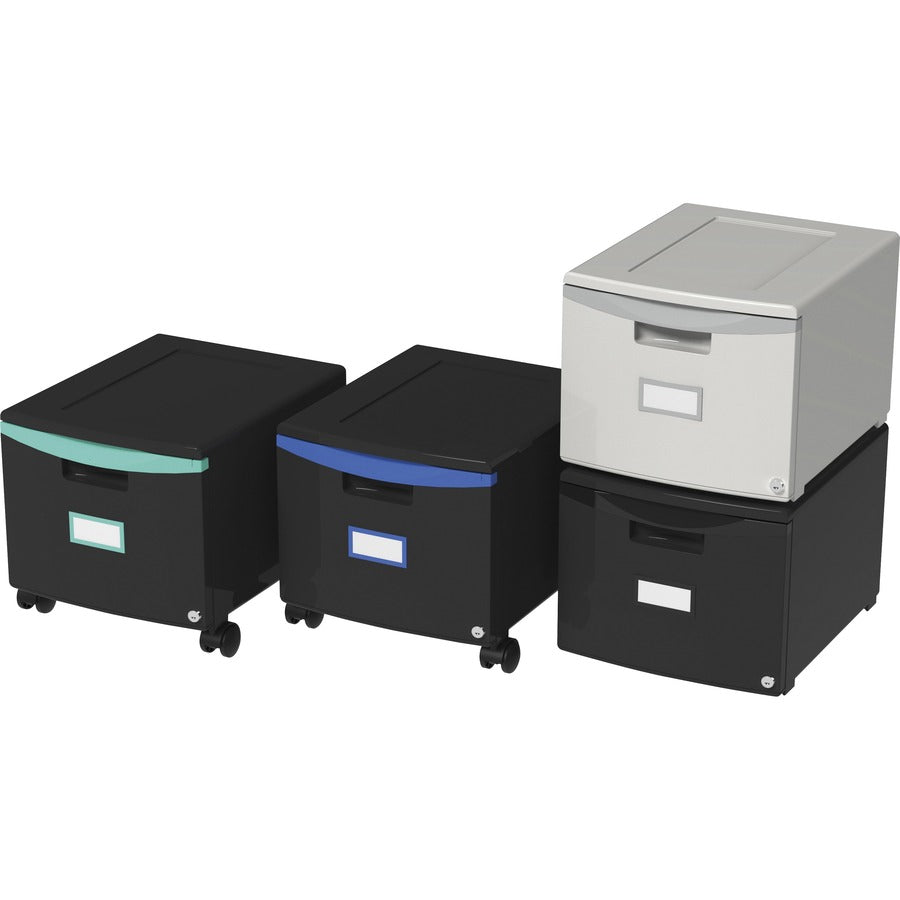 Image of Storex Filing Drawer, Stackable, 14-3/4"Wx18-1/4"Lx12-3/4"H, Black