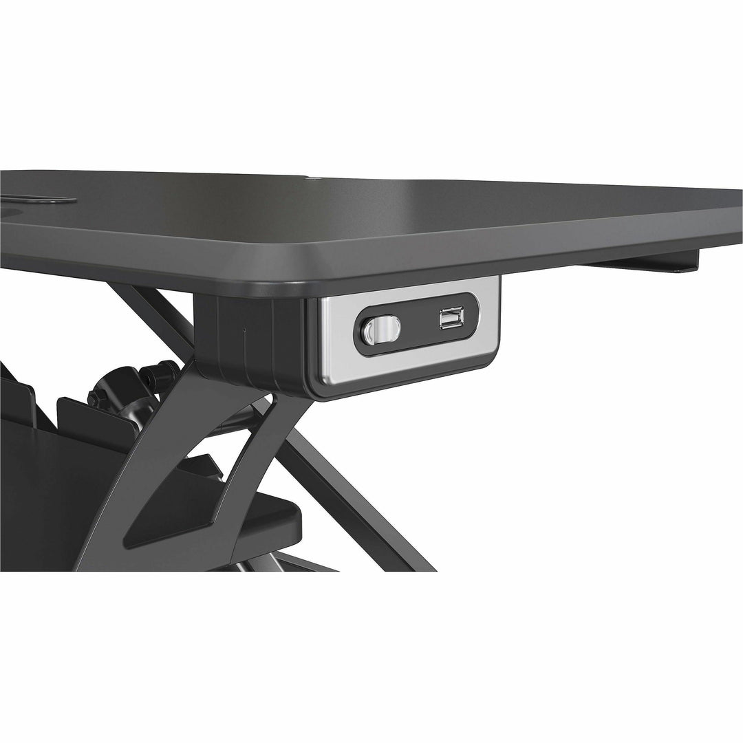 Image of Lorell Desk Riser, USB, Electric, 33-1/2"x20"x19-1/4", BK