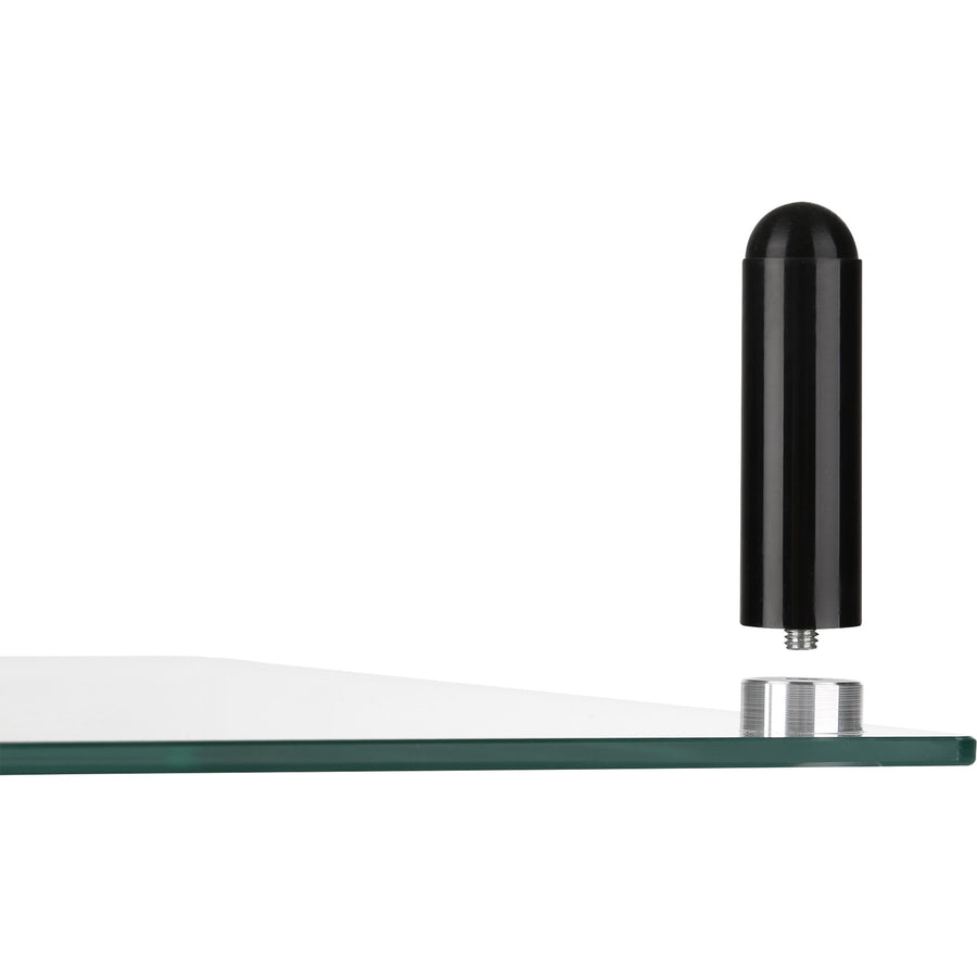 Image of Lorell Monitor Stand, Glass, 4-Leg, 22"x8-1/4"x3", Clear/Black
