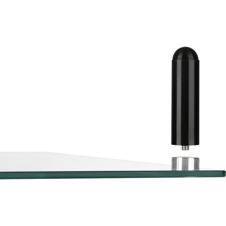 Image of Lorell Monitor Stand, Glass, 4-Leg, 22"x8-1/4"x3", Clear/Black