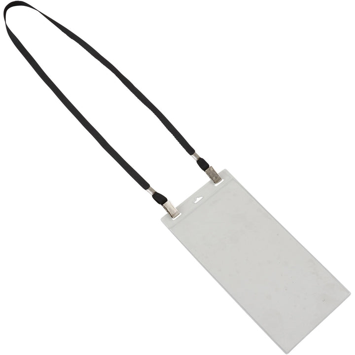 Image of Advantus Badge Holder, 3-Slot, 4"Wx8"Lx3/50"H, 5/PK, Clear/Black
