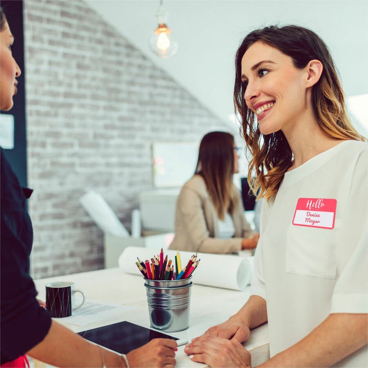 Image of Avery® Flexible Adhesive Name Badge Labels, "hello", 3 3/8 X 2 1/3, Assorted, 120/pk