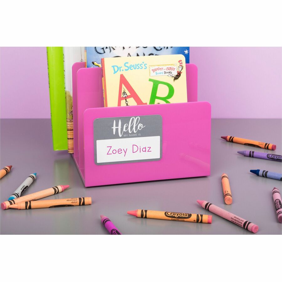 Image of Avery® Flexible Adhesive Name Badge Labels, "hello", 3 3/8 X 2 1/3, Assorted, 120/pk