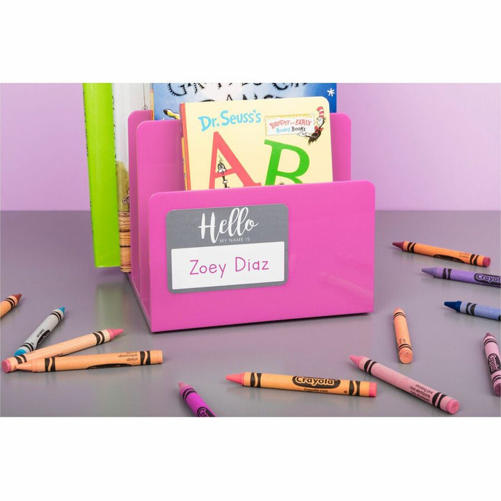 Image of Avery® Flexible Adhesive Name Badge Labels, "hello", 3 3/8 X 2 1/3, Assorted, 120/pk