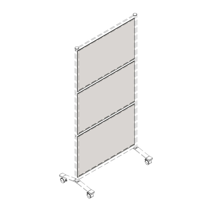 Image of Lorell 90279 Adaptable Panel Divider, 24" W x 2" H x 37" Depth, Aluminum, Acrylic, White, 1 Each