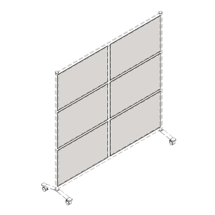 Image of Lorell 90279 Adaptable Panel Divider, 24" W x 2" H x 37" Depth, Aluminum, Acrylic, White, 1 Each