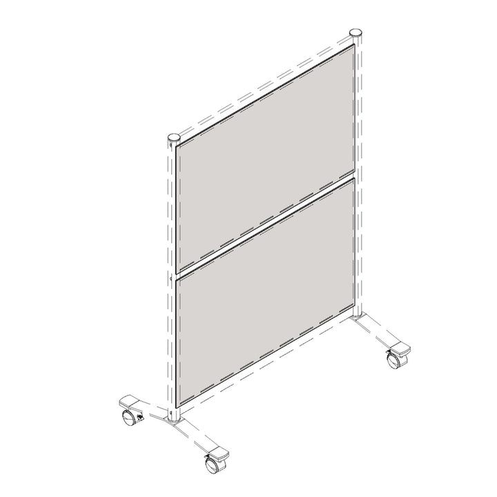 Image of Lorell 90279 Adaptable Panel Divider, 24" W x 2" H x 37" Depth, Aluminum, Acrylic, White, 1 Each