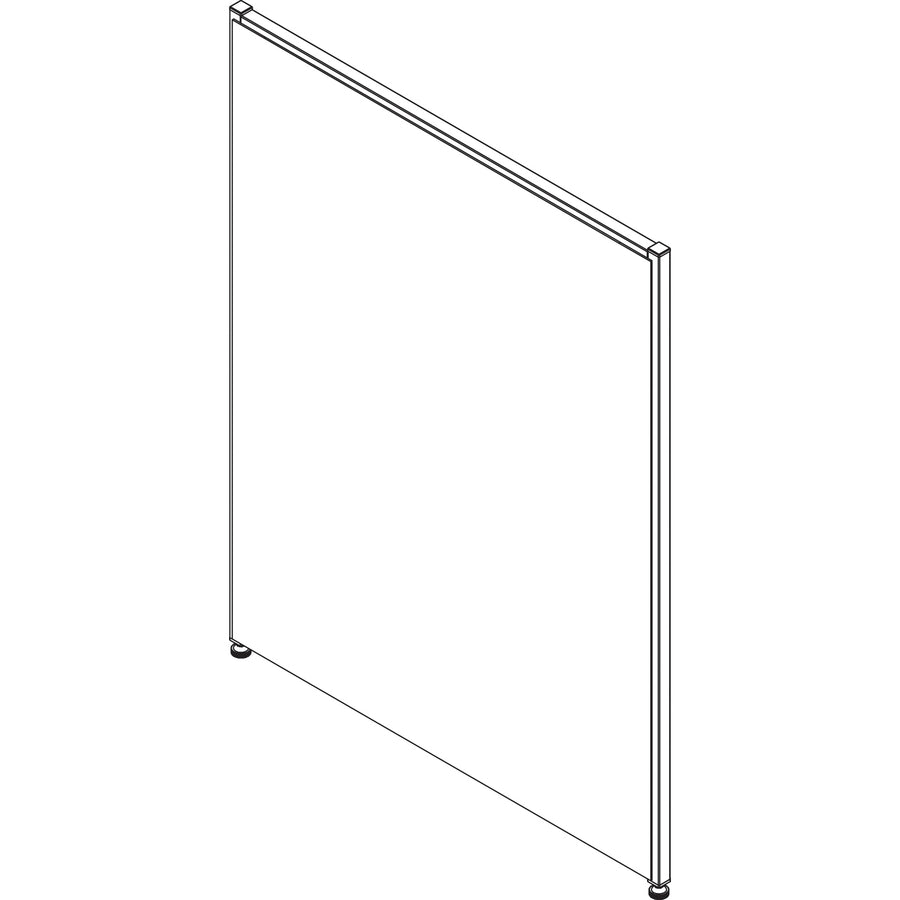Image of Lorell Fabric Panel, w/Adjustable Glides, 36"x48", Gray