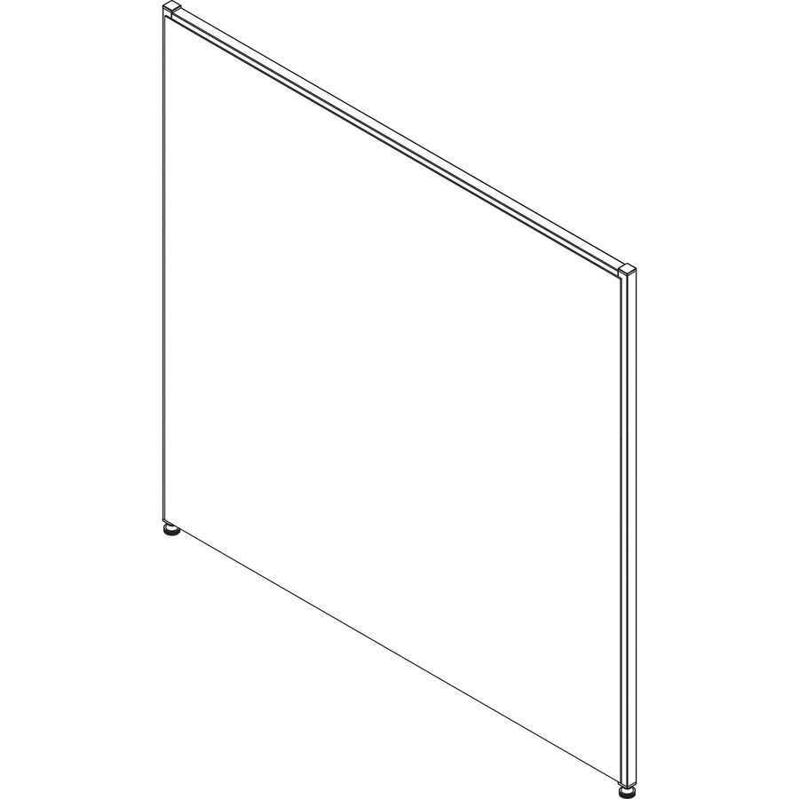 Image of Lorell Fabric Panel, w/Adjustable Glides, 48"x48", Gray