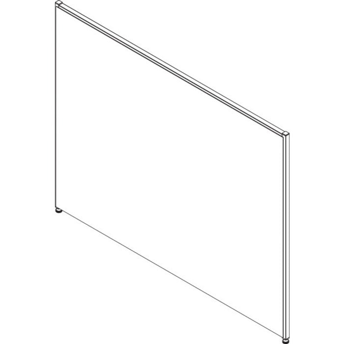 Image of Lorell Fabric Panel, w/Adjustable Glides, 60"x48", Gray