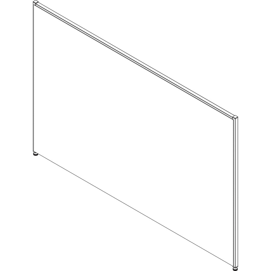 Image of Lorell Fabric Panel, w/Adjustable Glides, 72"x48", Gray
