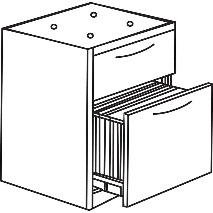 Image of Lorell Pedestal, Hanging, Laminate, B/F, 16"x22"x21", Espresso