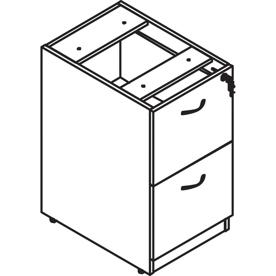 Image of Lorell Pedestal, Laminate, Fixed, F/F, 16"x22"x28-1/4", EPO