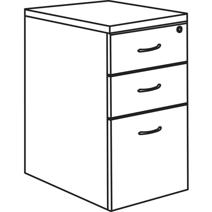 Image of Lorell Pedestal, Laminate, Mobile, B/B/F, 16"x22"x28-1/4", EPO