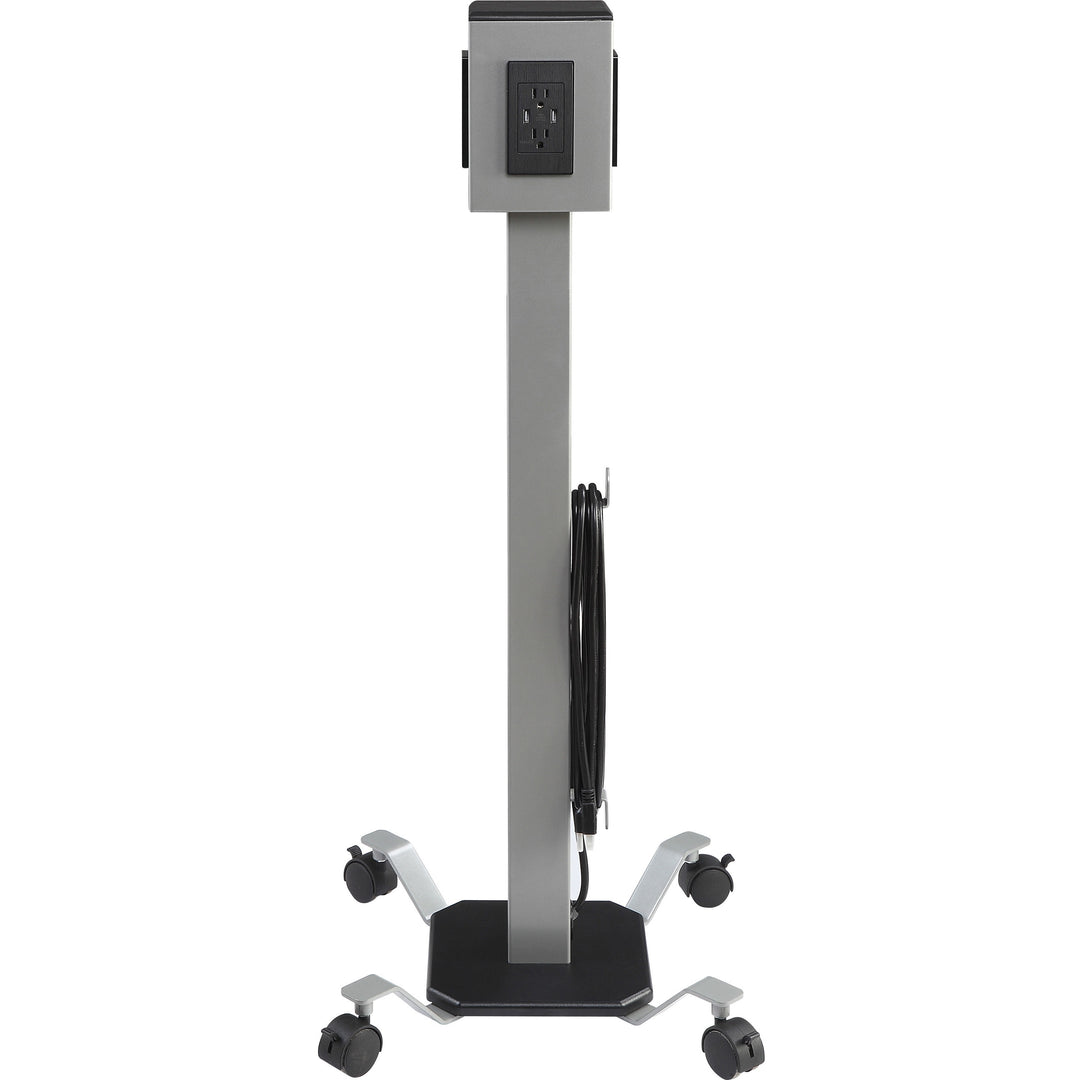 Image of Lorell Power Tower, 8 USB, Mobile, 15-3/4"x15-3/4"x43-1/4", Gray