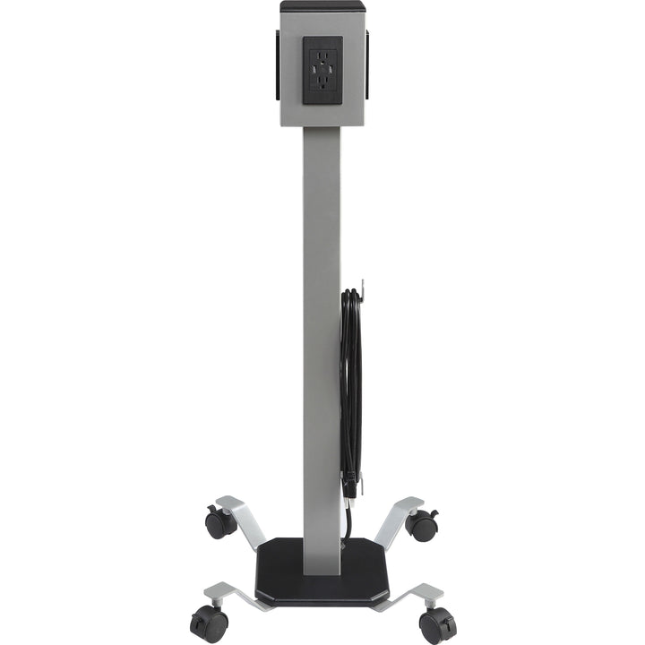 Image of Lorell Power Tower, 8 USB, Mobile, 15-3/4"x15-3/4"x43-1/4", Gray