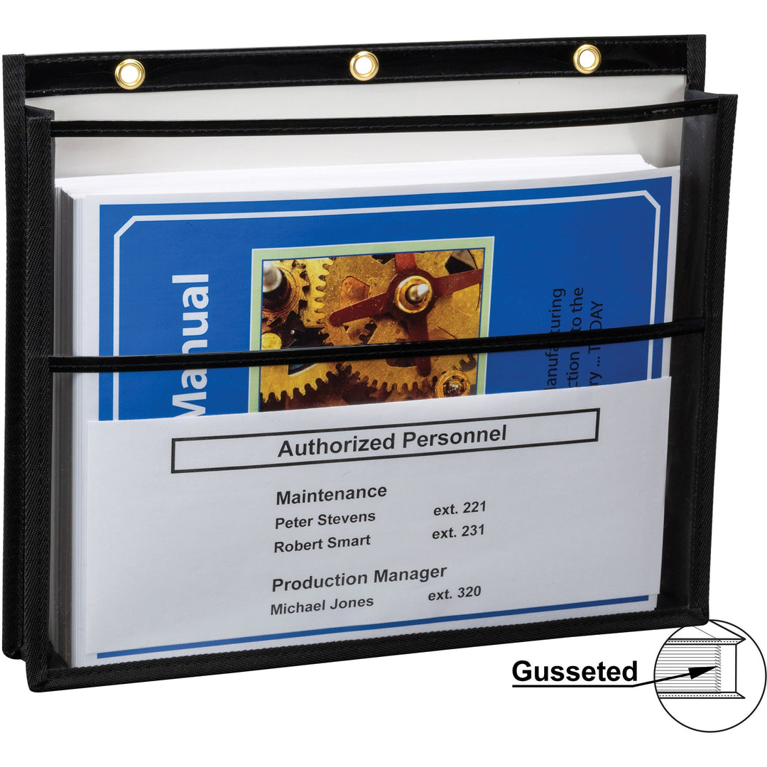 Image of C-Line® Shop Ticket Holder, 11-1/10"Wx13-1/10"Lx1/5"H, 10/BX, Black