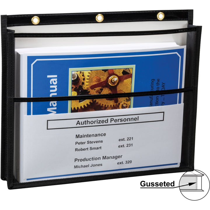 Image of C-Line® Shop Ticket Holder, 11-1/10"Wx13-1/10"Lx1/5"H, 10/BX, Black